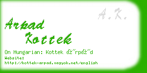 arpad kottek business card